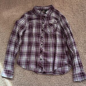 Harley-Davidson Purple Plaid Button-Down Shirt